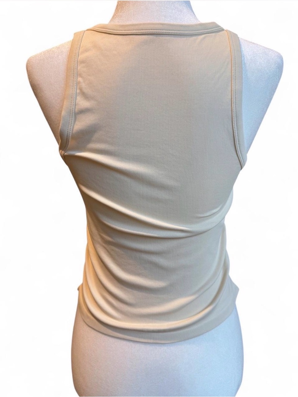 Cream Ribbed Tank Top - Picture 2 of 5